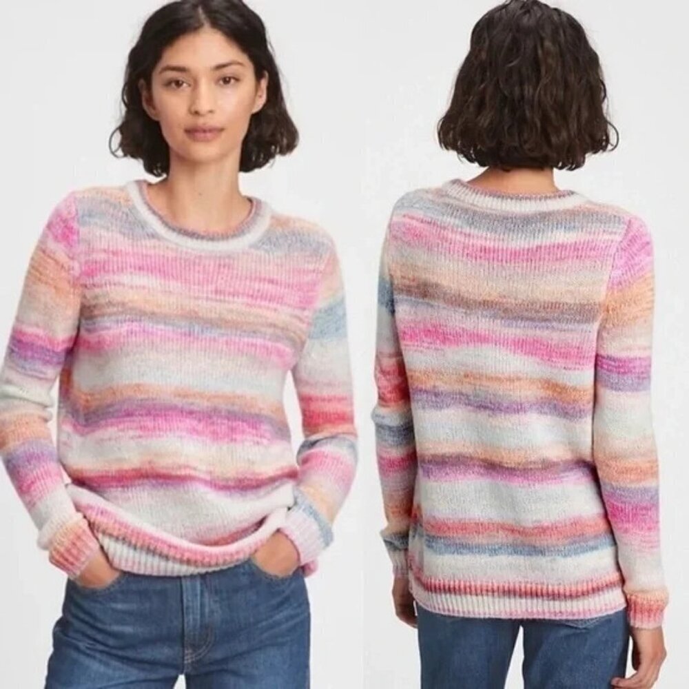 Gap Space Dyed Pullover Sweater Pastel Grandma Cottage School Boho Soft S
